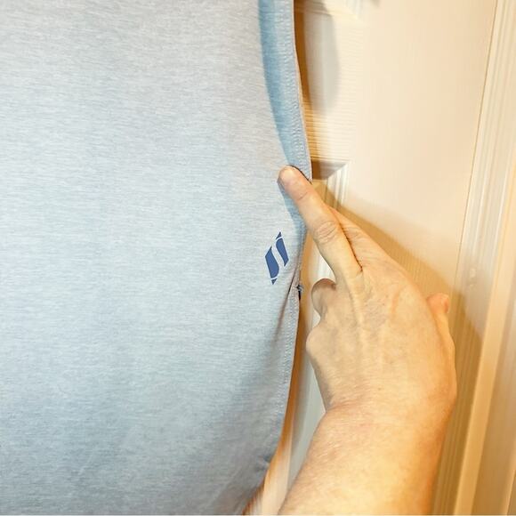 Skechers Go Walk Short Sleeve Tunic Hi Low Blue Top Medium Top Blue Lightweight - Picture 6 of 15